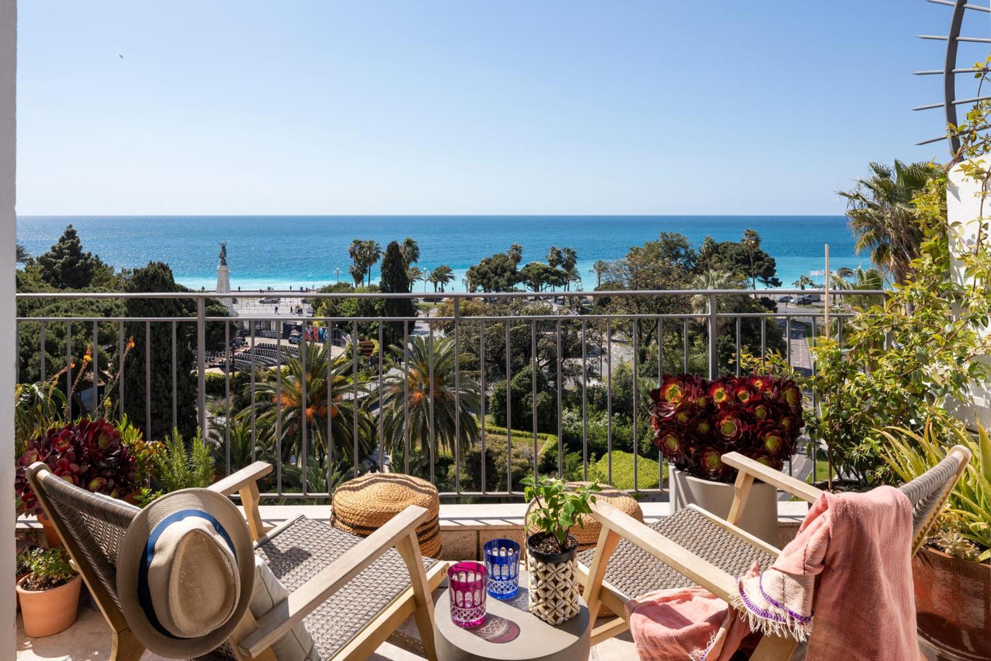 Unique Sea View Apartment, Center, 100M2 نيس المظهر الخارجي الصورة
