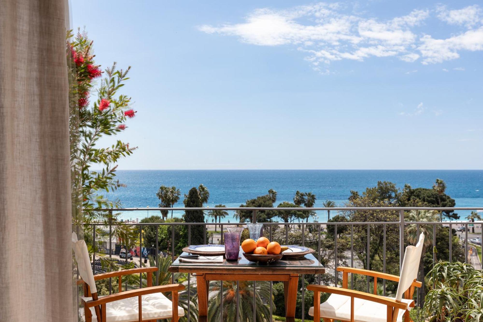 Unique Sea View Apartment, Center, 100M2 نيس المظهر الخارجي الصورة