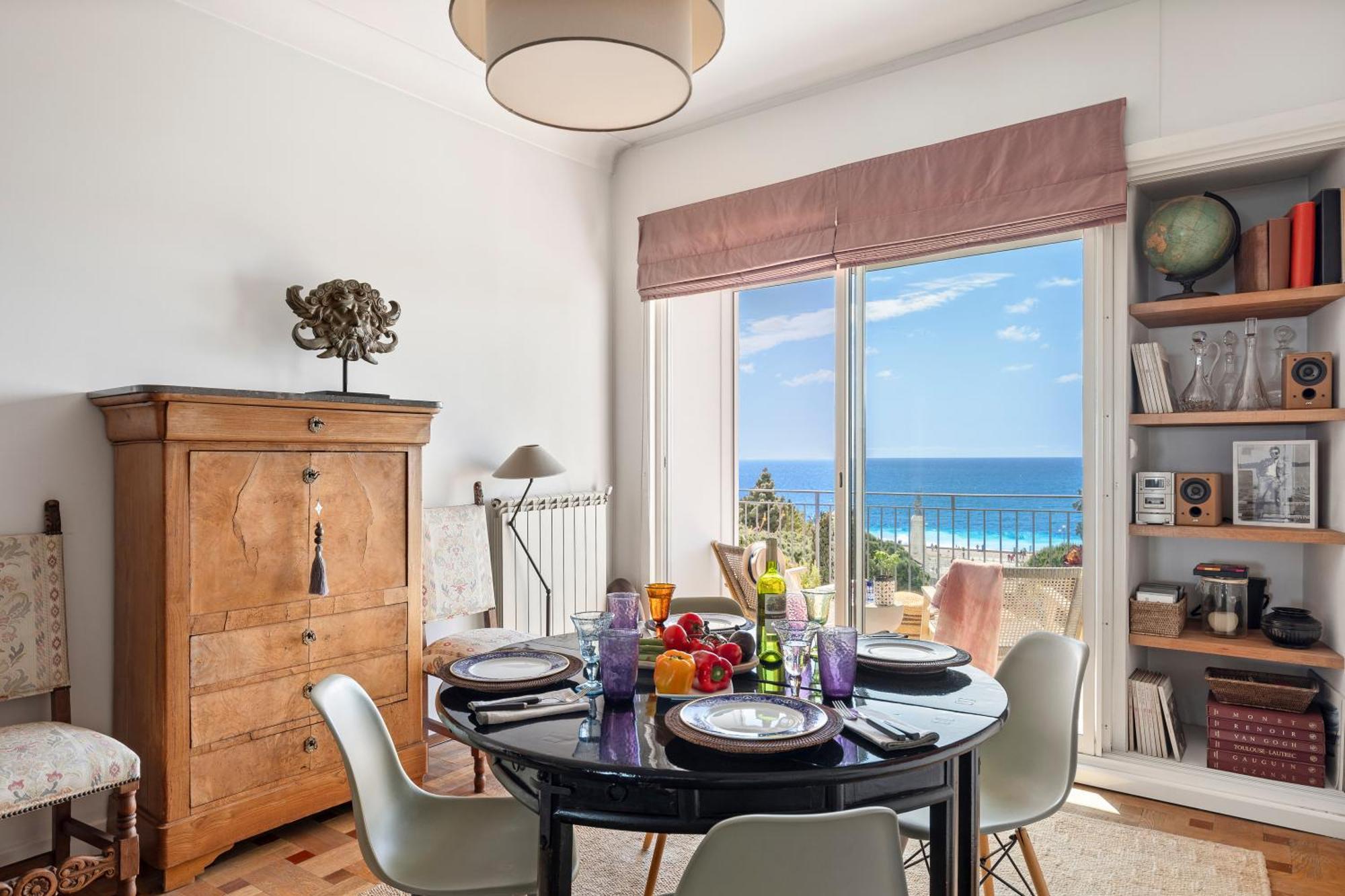 Unique Sea View Apartment, Center, 100M2 نيس المظهر الخارجي الصورة